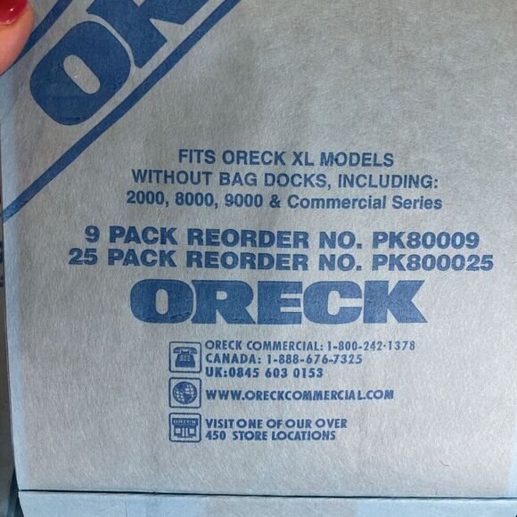 x15 Oreck XL Vacuum Disposable Bags 5 Pack Fits 2000 8000 9000 Commercial Series - Picture 3 of 6